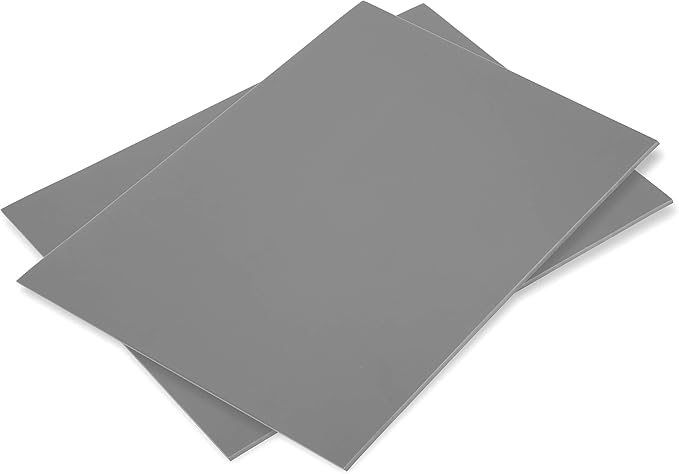 Falling in Art Soft Linoleum Carving Block, 9 Inches by 12 Inches, Grey, 2-Pack