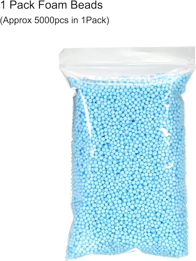 MECCANIXITY Foam Beads Foam Balls 4-6mm for Wedding and Party Decorations, Tiny Packing Balls, Arts DIY Crafts Supplies (Blue,1 Pack Approx 5000pcs)