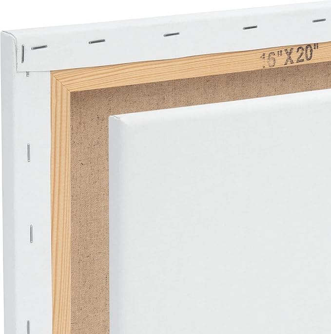 Centurion Deluxe Professional Oil Primed Linen Stretched Canvas, 11oz Linen, 24x48 - Box of 6, 0.67" Deep Canvases, Kiln-Dried Stretchers, Back Stapled, Premium Medium Weight Canvas for Oil Paintings