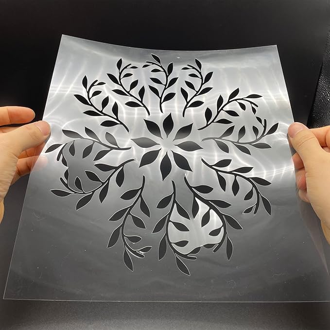 7 Mil Blank Mylar Stencil Sheet (10Pcs),12 x 12 Inch Clear Plastic Sheets, Acetate Sheets for Crafts, Plastic Sheets for Cutting Machine, PET Stencil Material