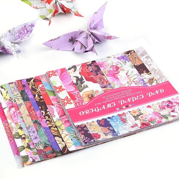 Origami Paper Kit 100 Sheets 70GSM 6 Inch Square Double Sided Color 100 Vivid Solid Colors for Hand Crafts Origami Paper Arts Creativity. Season