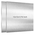 2 Pack 6061 T651 Aluminum Sheet Metal 12" x 12" x 1/16" (0.06") Rectangle Metal Plate Covered with Protective Film, 1.5mm Flat Aluminum Plate for Crafting and Industry