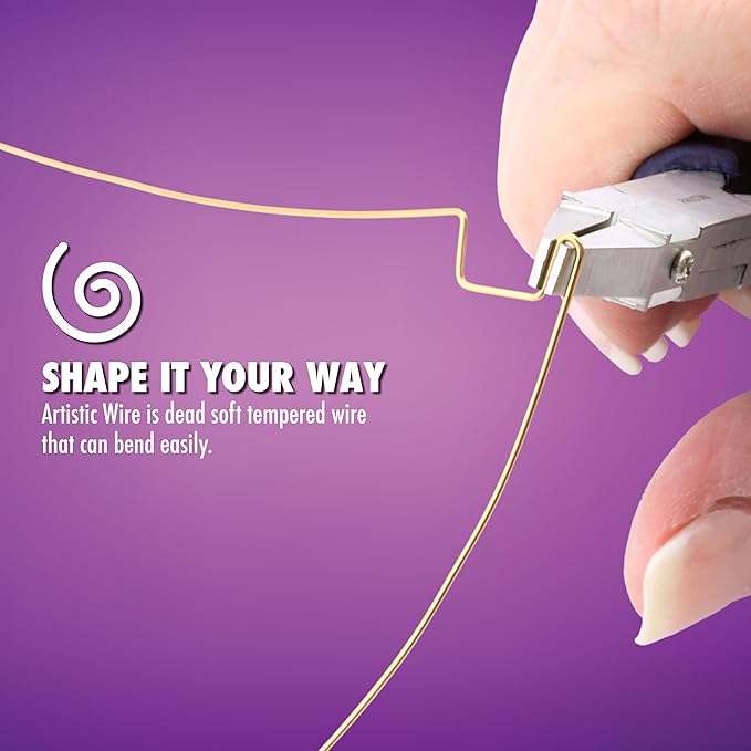 Artistic Wire 18 Gauge Tarnish Resistant Brass Craft Jewelry Wrapping Wire, Gold Color, 4 yd
