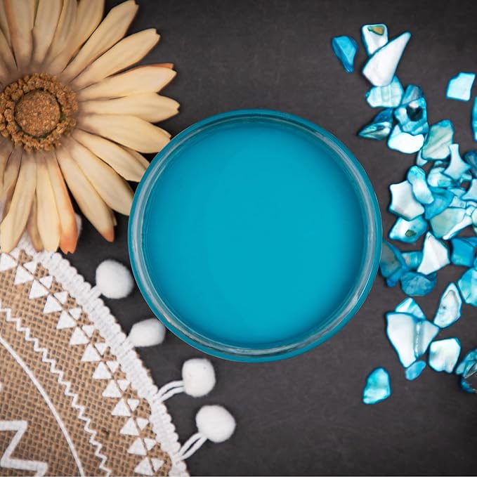 Dixie Belle Paint Company Chalk Finish Furniture Paint - Peacock (16oz) - Matte True Teal Chic Chalk Mineral DIY Furniture Paint