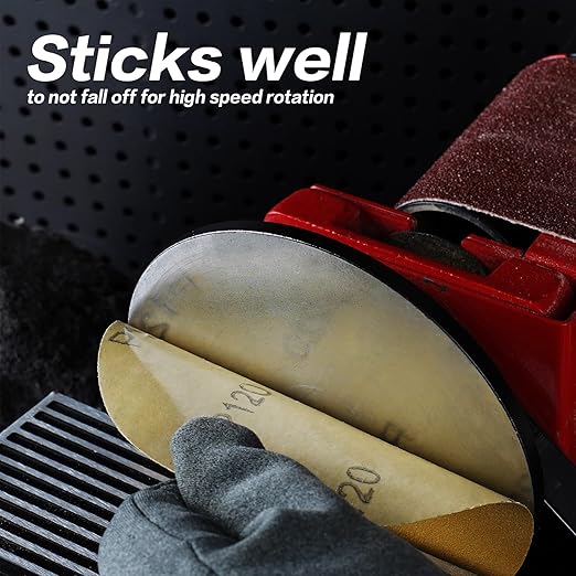 PSA Sanding Discs 6 Inch Adhesive Backed Sandpaper 100 Pack 100 Grit Self Adhesive Sanding Discs for DA Sander Self Stick for Wood, Auto Body Repair, Paint, Metal, and Plastic