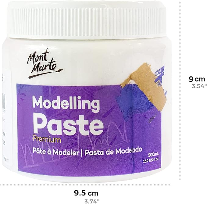 Mont Marte Modelling Paste Acrylic Medium 500ml (17oz) (Pack of 2)