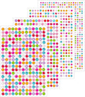 4 Sheets Self Adhesive Pearl Stickers, Self 4 Sizes Bling Rhinestone Sticker, Rhinestone Stickers,Flat Back Pearls Sticker for DIY Crafts Craft Card Decorations Nail Art Beauty Makeup (Colorful)