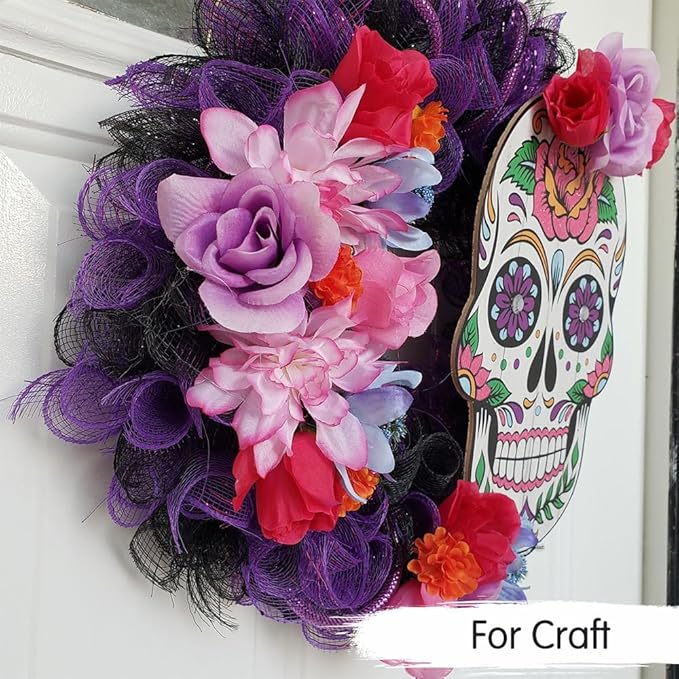 TONIFUL 10 Inch 3 Rolls Black/Orange/Purple Decorative Mesh Ribbons, Fabric Mesh for Tree Home Front Door Wreaths Decorations Supplies, for Halloween Decorations（3 Colors, 10yards/ roll）