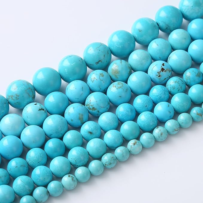 12mm 32pcs AAA Grade Natural Blue Turquoise Round Loose Beads for Jewelry Making DIY Bracelet Necklace Accessories