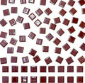 100 Pieces Ceramic Mosaic Tiles 3/5" Square Shapes Mosaic Ceramic Pieces Stained Ceramic Tiles Supplies for Crafts Beginner Mosaic Project Stepping Stones Mosaic Birdhouse Decor - Coffee