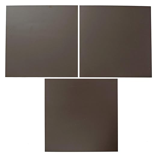 EAGLE 1: 12" x 12" 26 Gauge Sheet Metal Squares (3 Pack Per Order, Multiple Colors) Great for Arts, Crafts, DIY Home or Work Projects (12" X 12", Bronze)