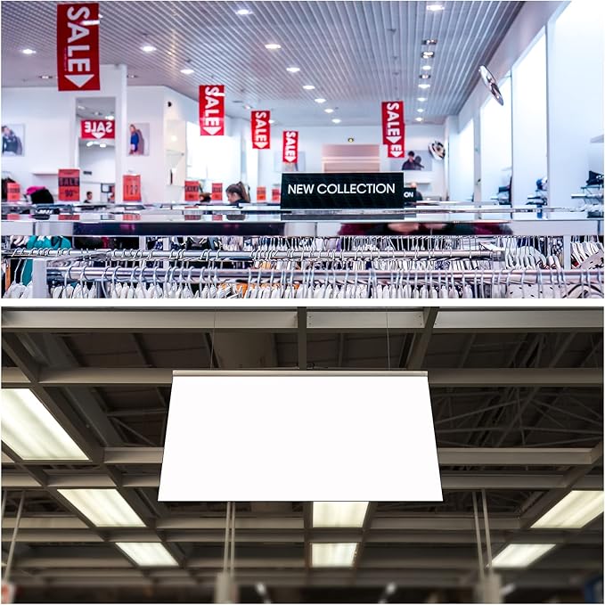 MECCANIXITY PVC Poster Hanger Rail Poster Strip Bar 90cm/35inch Clear with Clips for Poster, Map, 4 Set