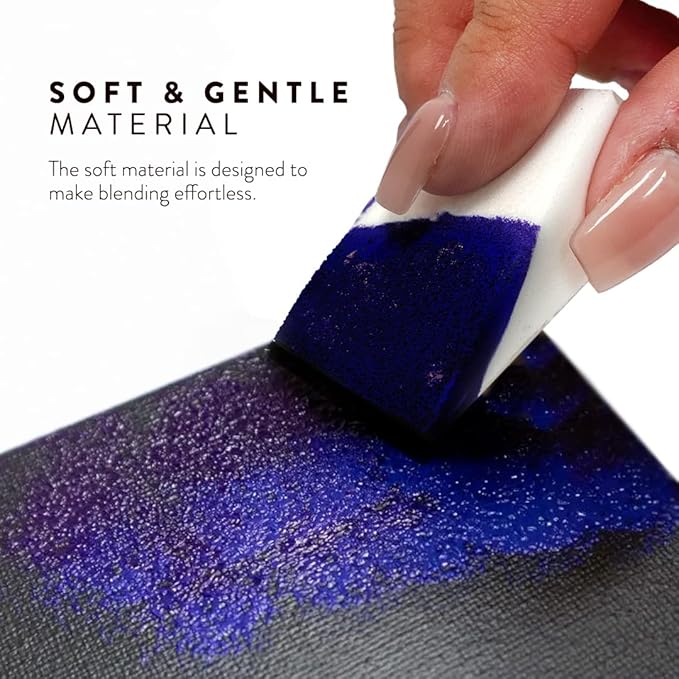 Artist's Choice Paint Sponge Wedges, for Art & Home Projects, Face Painting, Halloween and Pumpkins, Easy Texture Application & Even Coverage, Angled Foam Painting Tool, Latex Free, Pack of 100
