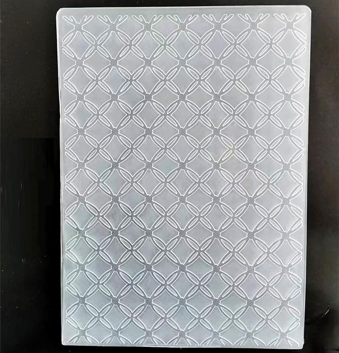 1PC Diamond Grid Background Embossing Folders for Card Making Scrapbooking and Other Paper Crafts, 12.5x20cm