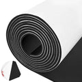 Tolanbbt Sponge Neoprene Foam Sheet with Adhesive - 1/8” Thick, 12” x 118” Closed Cell Foam Rubber Roll, Weatherproof Soundproof Padding for Automotive, Cabinet, Furniture, Crafts, DIY, Black