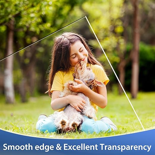 10 Pack 12”x16” x0.02” Clear PET/Plexiglass Sheet, Transparent Flexible Plastic Sheet 12x16, 0.02” Clear Plastic Sheet for Crafts, Picture Frames, Painting, Sign Blank