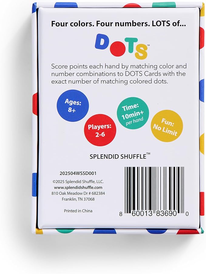 DOTS - Family-Friendly, Set Matching Card Game | Fast-Paced, Easy-to-Learn Fun for Adults, Families & Kids | 2-6 Players, Ages 8+ | Rummy-Style Strategy Game Perfect for Game Night