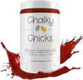 Chalky Chicks All-in-One Chalk Paint for Furniture or Cabinet -32 Fl Oz - Matte Finish Poison Apple (Dark Red) for Metal, Wood Furniture Paint - No Sanding All-in-One for Home Decor & Crafts, USA Made