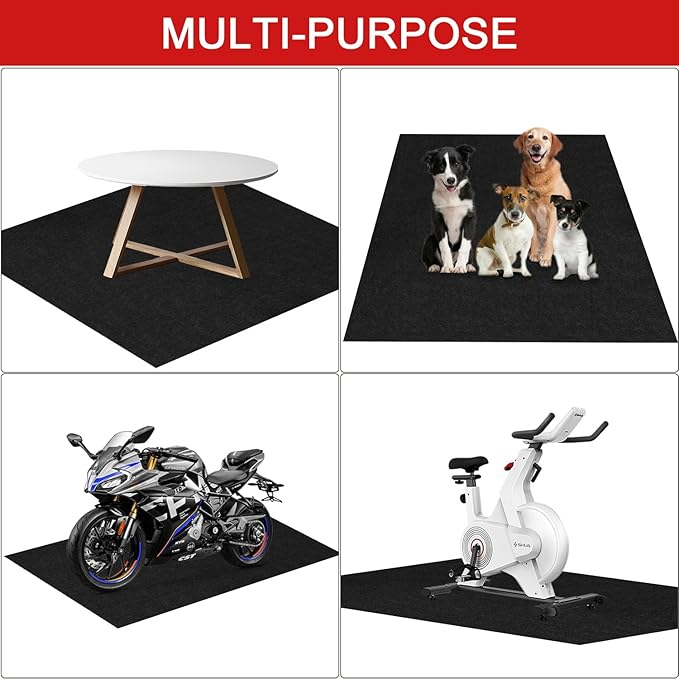 Golener Oil Spill Mat - Garage Floor Mat, Absorbent Oil Pad, Premium Maintenance Mat, Waterproof, Contain Liquid, Protect Garage Surface from Spill & Stain, Reusable, Washable, Durable, Black, 36”x59”