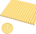 Yoption 15 Pieces Light Yellow Glue Gun Sealing Wax Sticks for Wax Seal Stamp, Great for Wedding Invitations, Envelopes, Cards, Christmas Gift Ideas, Wine Packages (Light Yellow)