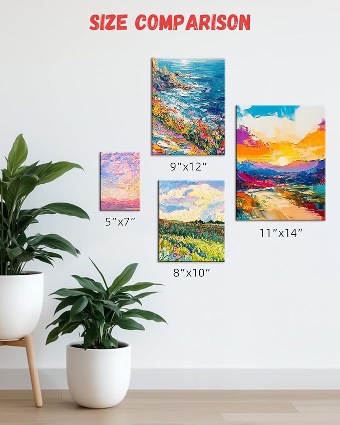 Simetufy 30 Pack 9x12 Inch Canvas Boards for Painting Bulk, Kids Art Novices Blank Canvas Panels, Gesso Primed 100% Cotton for Acrylic Oil Watercolor Tempera Paint