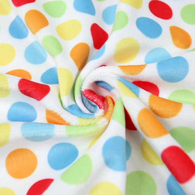 kullaloo Plush Fabric | Patterned Minky Fabric for Sewing Hula DOTS Multi | Super Soft Cuddle Material | 39.5x29.5 | Plushies, Baby Blankets, Pillows, Dog Beds, Beanies, Baby Accessories, Apparel