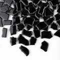 0.78"-1.57" Irregular Ceramics Mosaic Tiles,1.1LB Mosaic Pieces Stones for Home Decoration DIY Craft Plates Flowerpots Vases Cups Mosaic Making Supplies (Black)