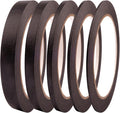 5 Rolls Pinstripe Tape - Masking Tape 1/16", 1/8", 1/4", 1/2", 3/4" - Thin Painters Masking Automotive Tape for DIY, Car, Auto, Paint, Art, Tumblers (Black)
