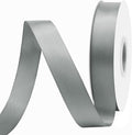 Silver Satin Ribbon 7/8" X 50 Yards Solid Color Double Faced Ribbons Perfect for Crafts Wedding Decor Bow Making Arts Sewing and More