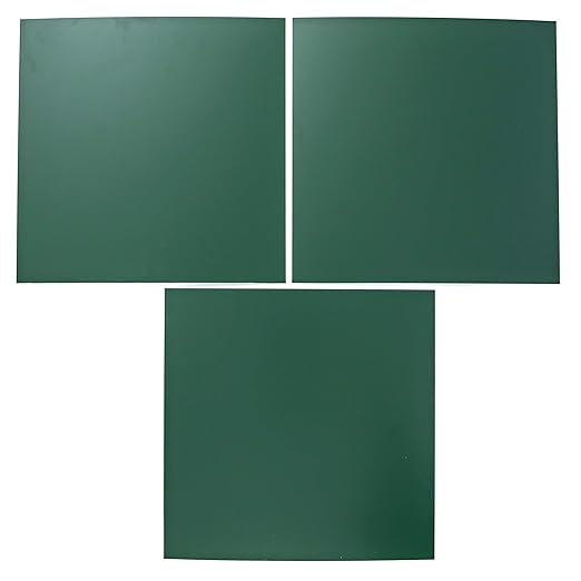 EAGLE 1: 12" x 12" 26 Gauge Sheet Metal Squares (3 Pack Per Order, Multiple Colors) Great for Arts, Crafts, DIY Home or Work Projects (12" X 12", Green)