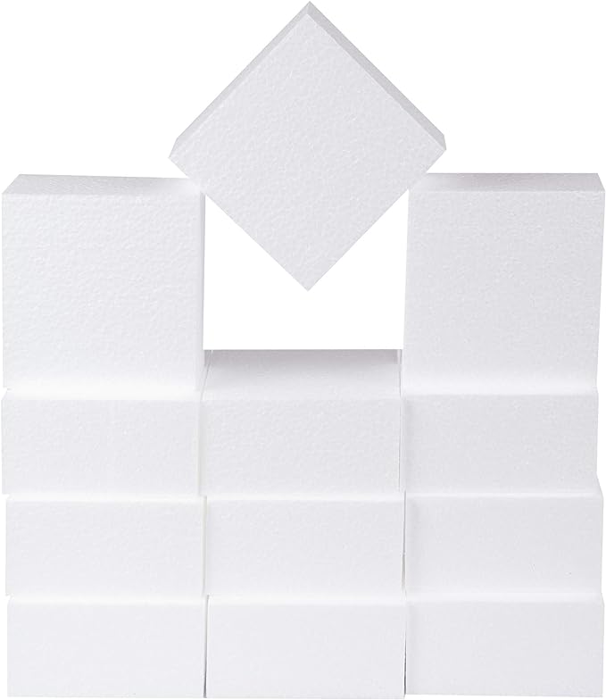 Silverlake 4x4x2 Craft Foam for Styrofoam Block Projects (12-Pack)