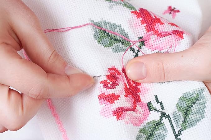 Aida Cloth 16 Count Cross Stitch Fabric,19×28inch (16CT, White)