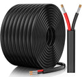 10 Gauge Wire, 10 AWG 2 Conductor Electrical Wire, Flexible/Oxygen-Free Tinned Copper/Stranded PVC 10/2 Cord for Automotive, Marine, LED Strips, Solar, RV, Lighting (50FT)
