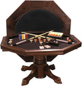 Combination 3 in 1 Poker/Game Table (Mahogany Finish)