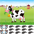 ASTARON Pin The Tail on The Cow Game with 30 Tail Stickers for Farm Birthday Supplies Pin Game, Boys Girls Animal Party Favors Christmas Decorations Home Wall Decor