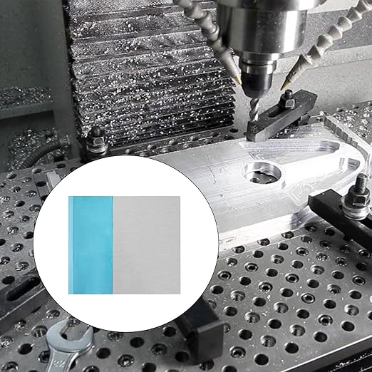 5052 H32 Aluminum Sheet 12x12x1/16 Inch, Rectangle, Silver, 1.5mm Thick, Protective Film, Industrial, Crafting