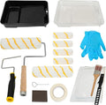 ETERNA Paint Roller Kit, 19 Pieces Paint Supplies for House Painting with Paint Tray&Liners, 9 inch+4 inch Paint Roller Covers&Frames, Paint Brushes, Perfect for Wall Decorating Home DIY