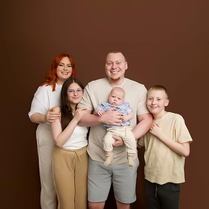 Kate Seamless Paper Backdrop Brown Seamless Backdrop Paper Rolls (106.8''x32.8' Coco Brown)