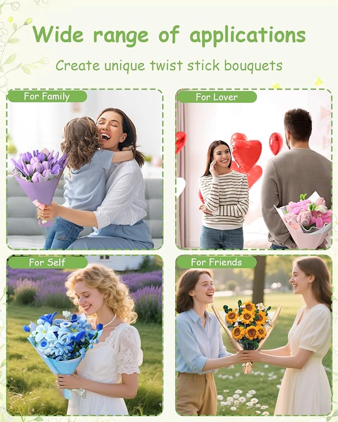 Pipe Cleaners, 400 Pieces Chenille Stems for Flower Bouquet Making, Fuzzy Sticks for DIY Projects, STEM Activities, Length 11.8 inches(30cm), Beginner-Friendly Birthday Gifts for Craft Lovers (Pink)