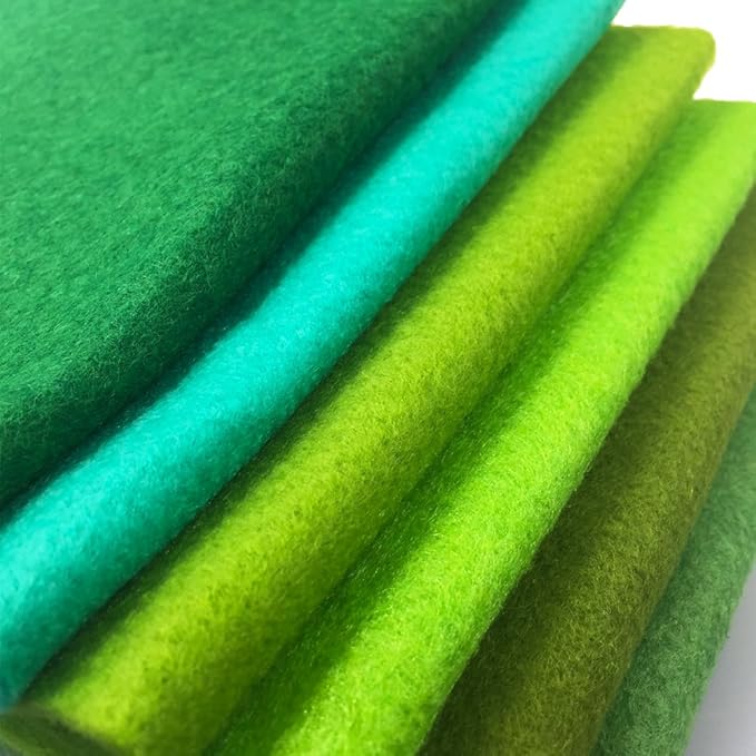 flic-flac 42pcs1.4mm Thick Soft Felt Fabric Sheet Assorted Color Felt Pack DIY Craft Sewing Squares Nonwoven Patchwork (20cm * 20cm)