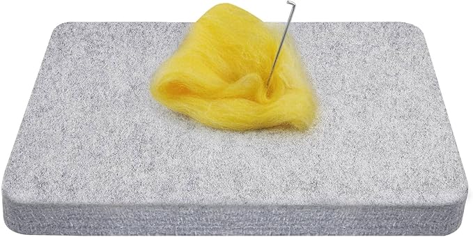 YCWEI YCWEI Needle Felting Pad,100% Natural Wool Needled Felting Mat, 5 x 6 x 1 inch Eco-Friendly Felting Block, Thick and Firm Needle Felting Base