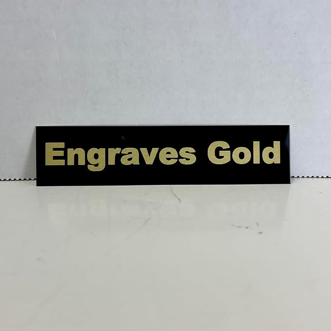 Blank Metal Plates for Laser Engraving - 4 Pack | Aluminum Sheets 0.020" Thick | CO2, Diode, Fiber Laser Compatible | Multiple Sizes & Colors (Black (engraves gold), 2x6.25 inch)