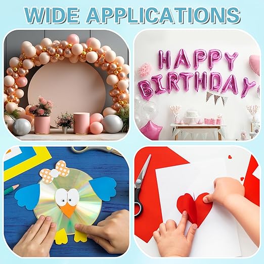 UPINS Glue Points Dots, 800Pcs Balloon Glue Adhesive Dots Double Sided Removable Glue Tape Dots for Balloons Crafts Decoration, 6 mm