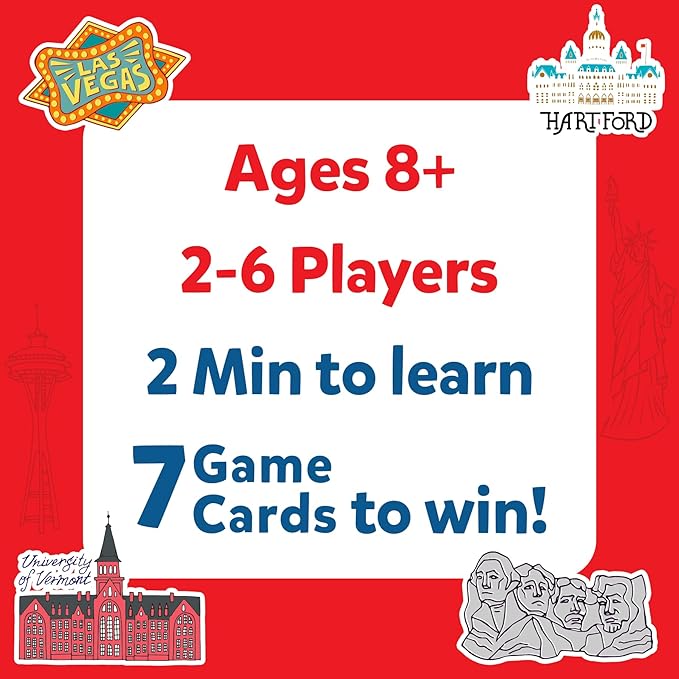 Skillmatics Guess in 10 States of America, Educational Travel Toys, Christmas Stocking Stuffers for Boys, Girls, and Kids Who Love Card Games, Geography and History, Gifts for Ages 8, 9, 10 and Up