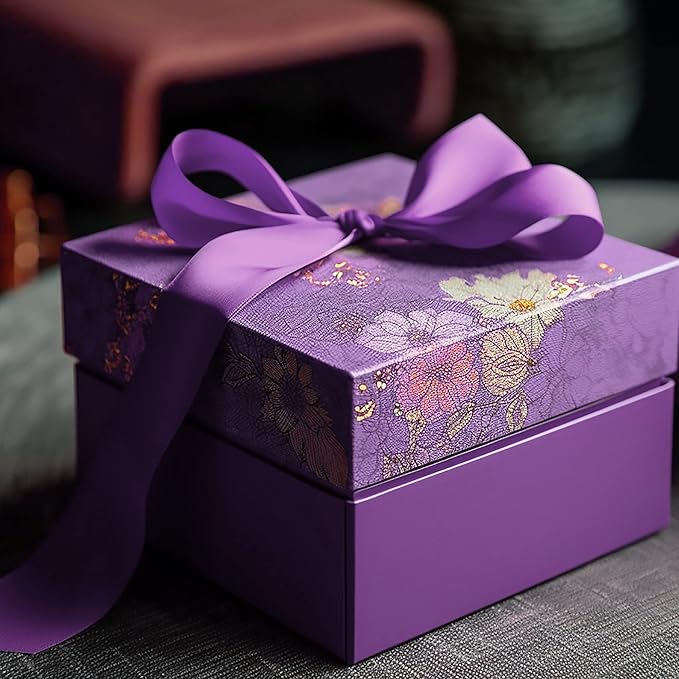 LIUYAXI Purple Satin Ribbon, Double Faced 5/8" X Continuous 25 Yards Ribbons Perfect for Gift Wrapping Bows Bouquet Wedding Craft and More