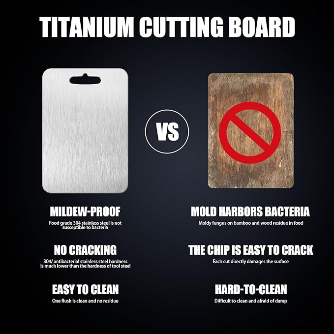 Cutting Board Double Sided,2 Pcs Vegetable Board With Sharpening Stone,Large Size+Small Size,Food Grade Stainless steel and Wheat straw PP Material,Eco-Friendly (16x10)