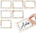 240 Pcs Fall Name Tag Stickers Thanksgiving Name Labels Autumn Pumpkin Maple Leaves Border Gift Tag for Fall Thanksgiving Home Office Party Guests Classroom Supplies, 3. 5 x 2. 4", 6 Styles