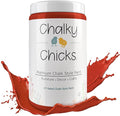 Chalky Chicks All-in-One Chalk Paint for Furniture or Cabinet - 32Fl Oz - Matte Finish Emmy's Red (Orange Red) for Metal, Wood Furniture Paint - No Sanding All-in-One for Home Decor & Crafts, USA Made