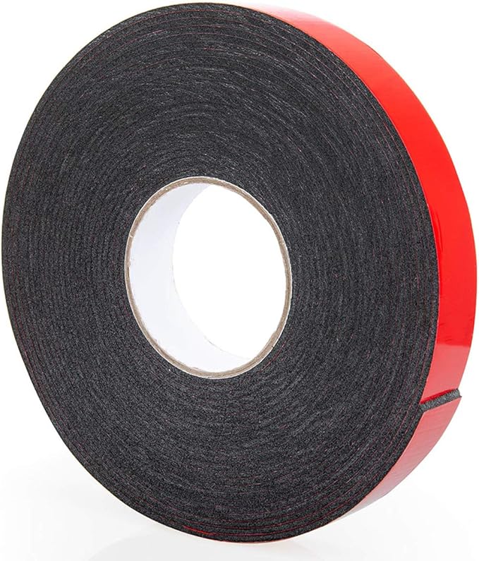ToLanbbt Double Sided Foam Tape 1.18In x 33FT, Mounting Tape Heavy Duty, Strong Adhesive Weatherproof Seal Strips for DIY Craft Picture Poster, Car & Gap Filling Mountings, Home Office Decor (Black)