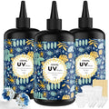 Crystal Clear Hard UV Resin Upgraded Formula Ultraviolet Fast Curing for Jewelry Making Craft Decoration, Hard Transparent Glue Solar Cure Sunlight Activated Resin (1500g)